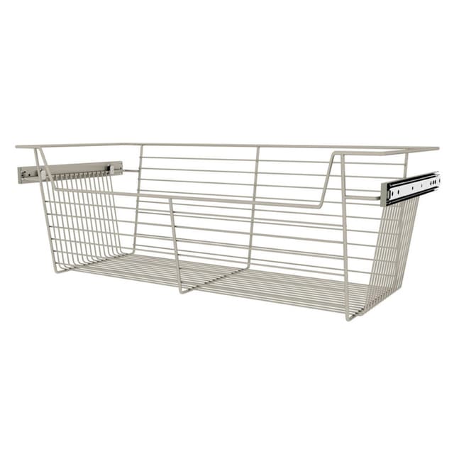 Sidelines CBSL 30" Wide Satin Nickel Closet Basket Pullout