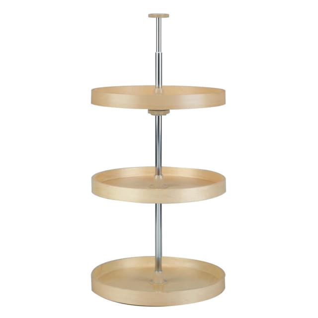 Rev-A-Shelf LD-4BW-063 Series Banded Wood Full Circle Lazy Susan, 3 Tray Set with Hardware