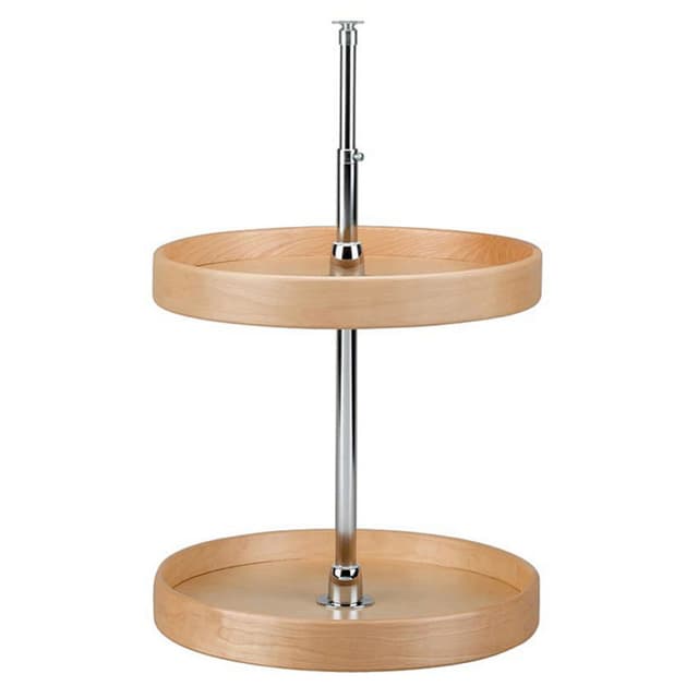 Rev-A-Shelf LD-4NW-072 Series Wood Full Circle Lazy Susan for Wall Cabinets, 2 Tray Set with Hardware
