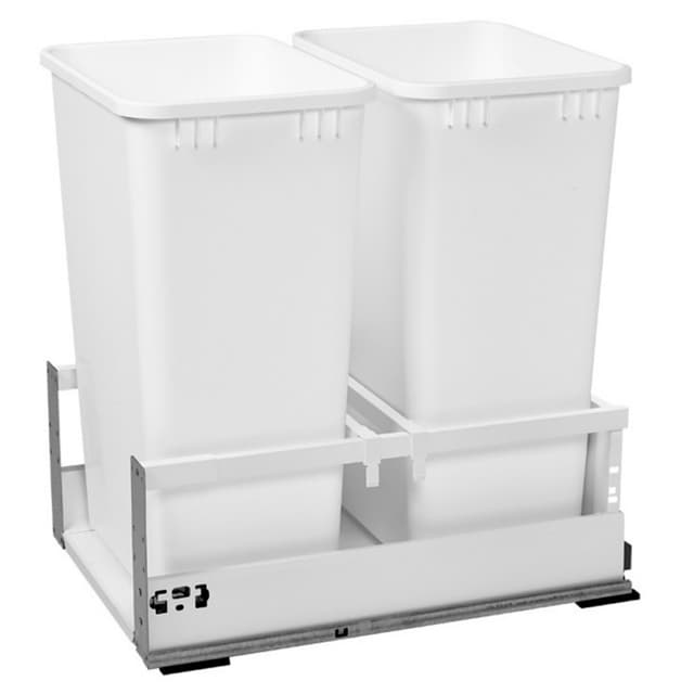 TWCSC Series TANDEMBOX Double 50 Quart Bin Bottom Mount Waste Container, Rev-A-Shelf