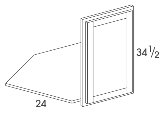 Corner Sink Face Frame, Full Height Door, Waverly Hazelnut