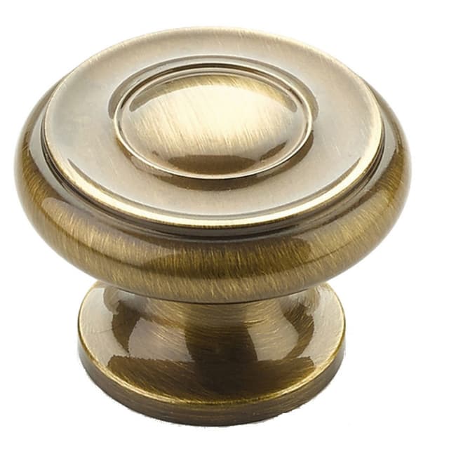 Schaub Traditional Designs Series Antique Brass 1-1/2" (38 mm) Diameter Knob, - 704-AB