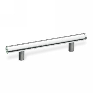 Schwinn 4537 Series 5-1/16 in (128 mm) Center to Center Brushed Stainless Steel/Clear Glass Pull, - 51515
