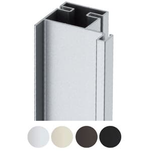 Handle-Free Hardware 3916-290 Vertical End Channel, Clear Anodized 1-5/8" Width, Aluminum