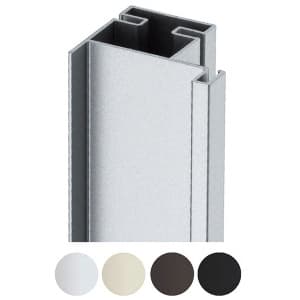 Handle-Free Hardware 3916-290 Vertical End Channel, Nickel Color 1-5/8" Width, Aluminum