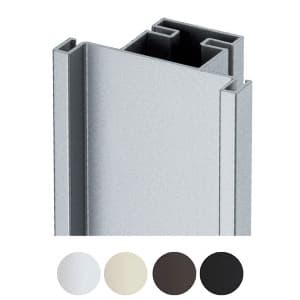 Handle-Free Hardware 3916-290 Vertical End Channel, Black 1-5/8" Width, Aluminum