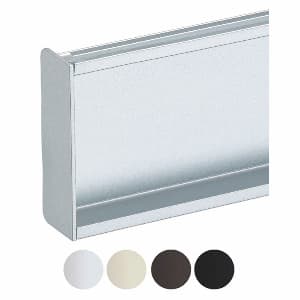 Schwinn 6K378 Series 2-7/8 in (73 mm) Long Silver C Cap Rectangular Set (R & L), - 59272