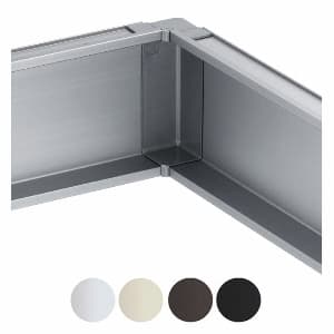 Schwinn 6K399 Series 7/8 in (22 mm) Wide Black C-Channel Inner Corner, - 59283