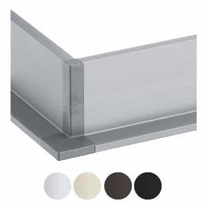 6K400-L Outer Corner, Black 1-1/8" Width, Plastic