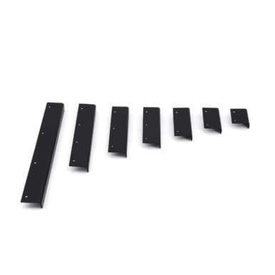 Sugatsune SN Edge Series 2-1/4 in (57 mm) Center to Center Matte Black Pull, - SN-150BL