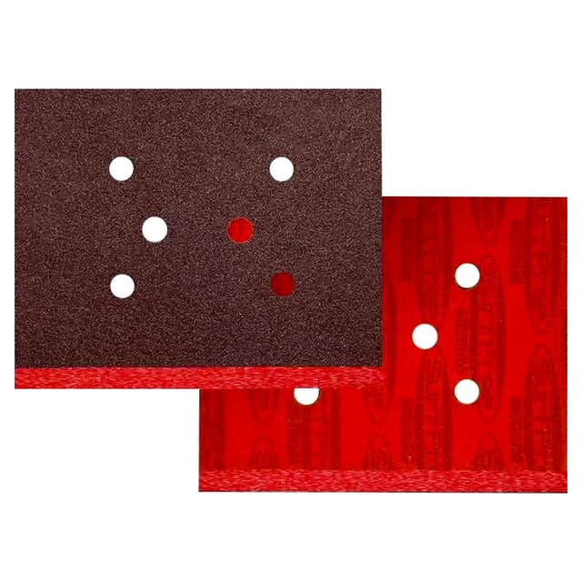 3" x 4" x 5mm Aluminum Oxide PROFoam Sanding Pad, 6-Hole, SurfPrep