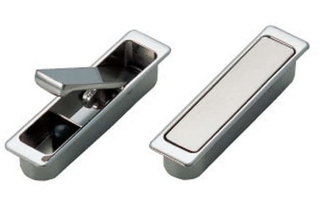 Sugatsune FH-100 Series 3-15/16" (100 mm) Long Polished Nickel Recessed Pull, - FH-100BK-00