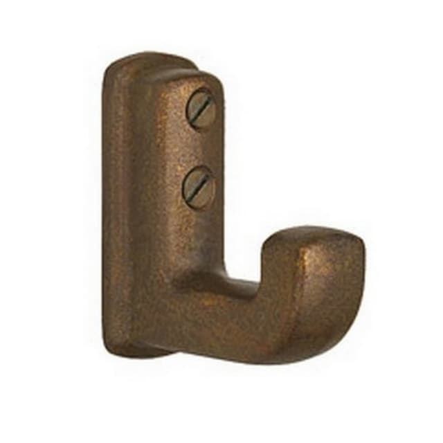 Coat and Hat Single Hooks, Aged Base Series 1-9/16" Bronze Brown