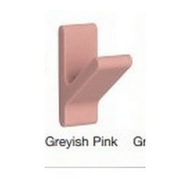 Decorative Hooks Mini Nordic Rubber Series, 35 mm (1-3/8") Long Greyish Pink