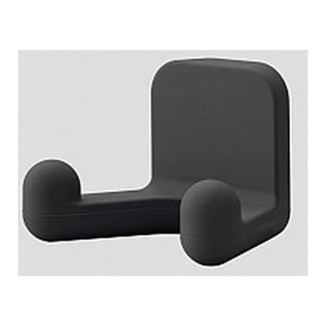 Decorative Hooks Rubber Hooks, Twin, Ranger Series, 69 mm Long Black