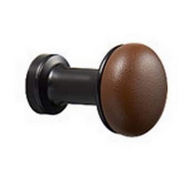 Coat and Hat Hook, 2-5/8 in (67 mm) Length - Matte Black/Brown, PXB by Sugatsune | Matte Black/Brown