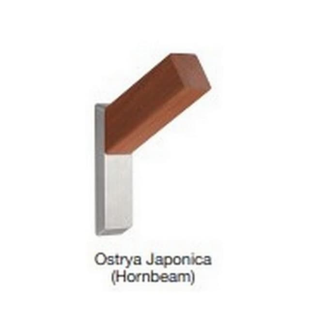Coat and Hat Hook, 2-9/16 in (65 mm) Length - Hornbeam/Chrome, PXB by Sugatsune | Hornbeam/Chrome