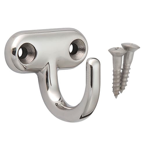 32mm x 33mm T Hook with Screws, Mirror Finish