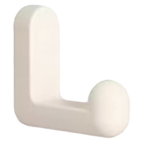48mm Pastel Rubber Hook, White