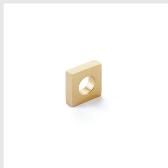 Schaub Cafe Modern Oval Slot Knob, 1" Width, Satin Brass - 10030-US4