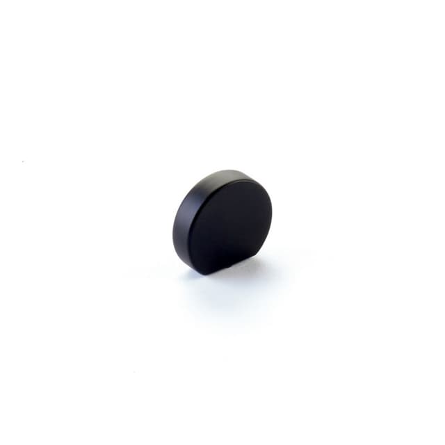 Schaub Cafe Modern Oval Knob, 1" Width, Matte Black - 10040-MB