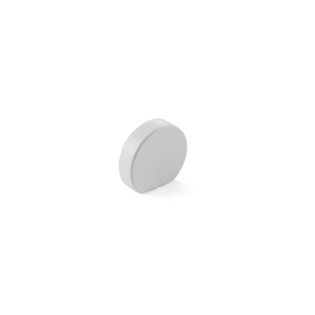 Schaub Cafe Modern Oval Knob, 1" Width, Matte White - 10040-MW