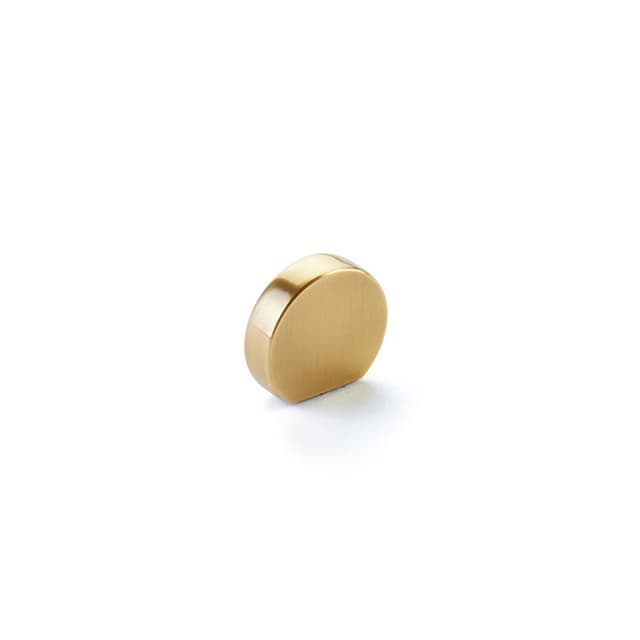 Schaub Cafe Modern Oval Knob, 1" Width, Vintage Brass - 10040-VB