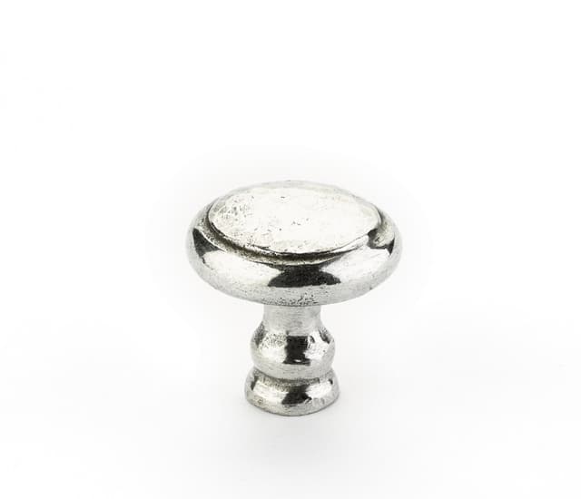 Schaub Artifex Knob, 1-1/2"dia, Natural Britannium - 131-N