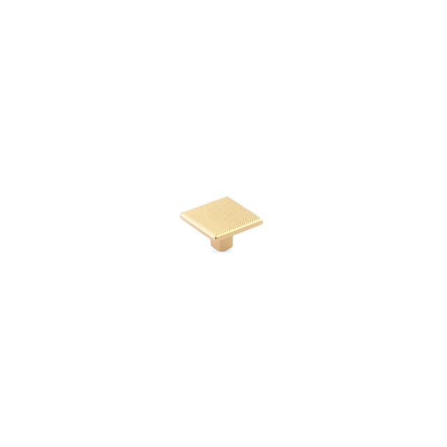 Schaub Quadrato Square Knob, 1-3/8", Signature Satin Brass - 20015-SSB