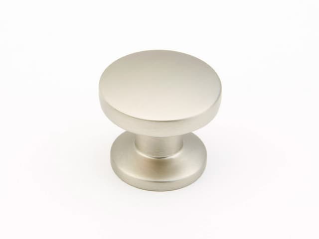 Schaub Northport Smooth Round Knob, 1-3/8" dia, Satin Nickel - 211-15