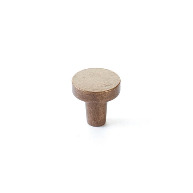 Schaub Turno Round Knob, 1.25" dia, Light Bronze - 211018-LB