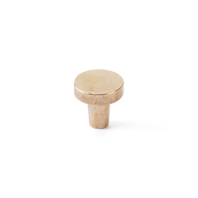 Schaub Turno Round Knob, 1.25" dia, Natural Bronze - 211018-NB