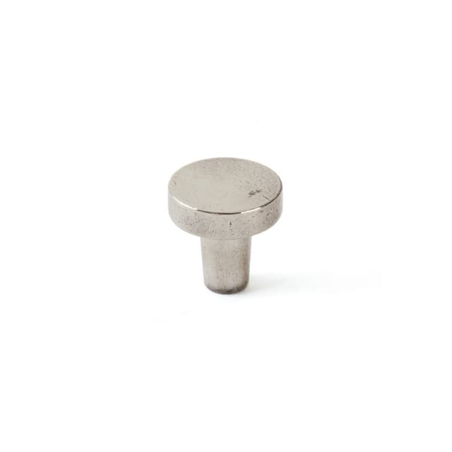Schaub Turno Round Knob, 1.25" dia, Polished White Bronze - 211018-PWB
