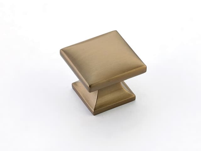 Schaub Northport Smooth Square Knob, 1-3/8" dia, Brushed Bronze - 219-BBZ
