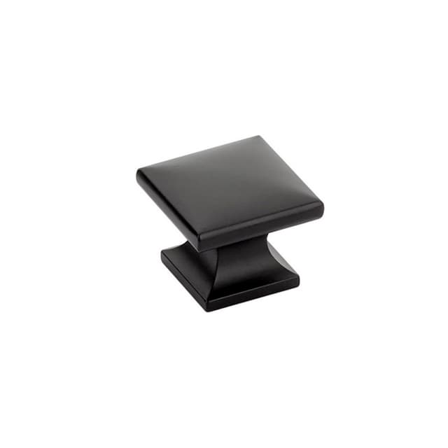 Schaub Northport Smooth Square Knob, 1-3/8" dia, Matte Black - 219-MB