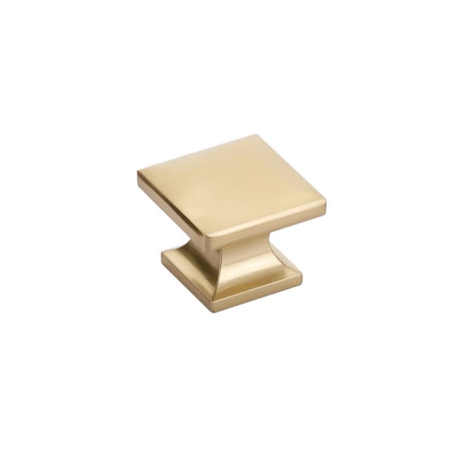 Schaub Northport Smooth Square Knob, 1-3/8" dia, Signature Satin Brass - 219-SSB