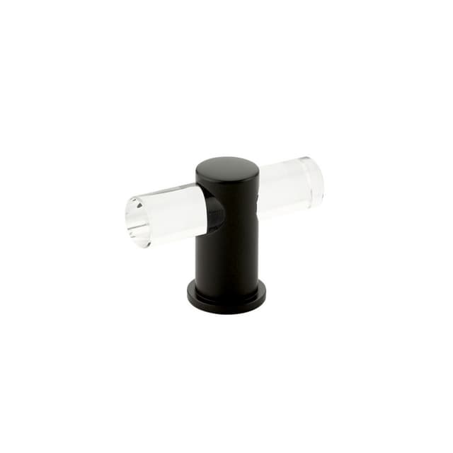 Schaub Lumiere Adjustable Acrylic T-Knob, 2", Oil Rubbed Bronze stem - 401-10B