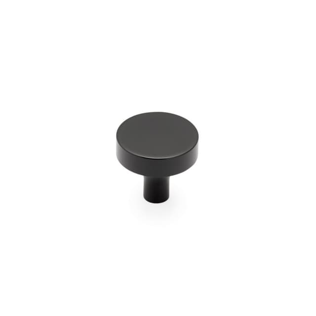 Schaub Haniburton Round Knob, 1-1/4", Matte Black - 470-MB