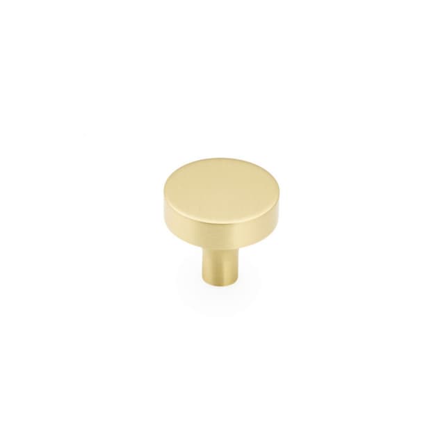 Schaub Haniburton Round Knob, 1-1/4", Satin Brass - 470-SB