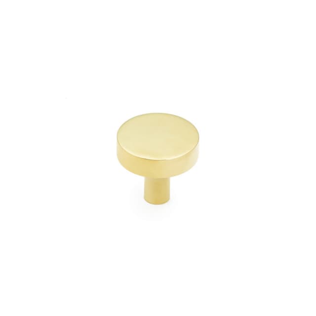 Schaub Haniburton Round Knob, 1-1/4", Unlacquered Brass - 470-UNBR