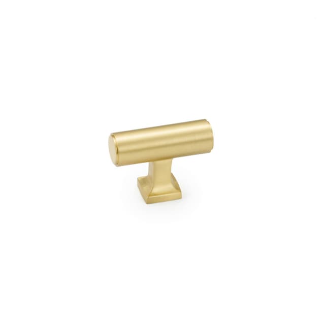 Schaub Haniburton T-Knob, 1-5/8", Satin Brass - 473-SB