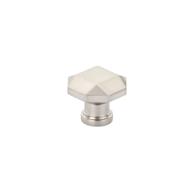 Schaub Menlo Park Faceted Knob, 1-1/4", Brushed Nickel - 531-BN