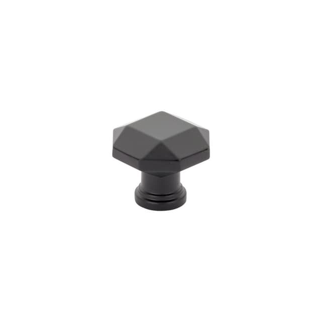 Schaub Menlo Park Faceted Knob, 1-1/4", Matte Black - 531-MB