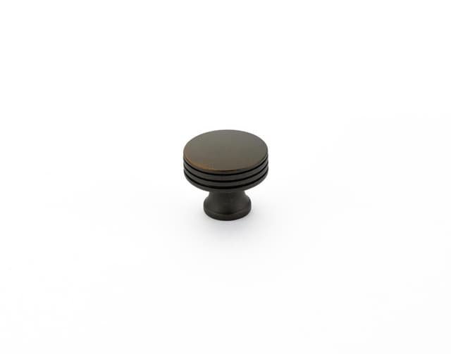 Schaub Menlo Park Ridged Knob, 1-1/4", Ancient Bronze - 532-ABZ