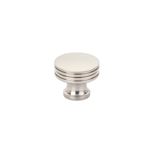 Schaub Menlo Park Ridged Knob, 1-1/4", Brushed Nickel - 532-BN