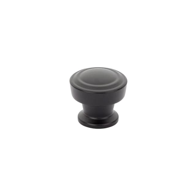 Schaub Menlo Park Stepped Round Knob, 1-1/4", Matte Black - 533-MB