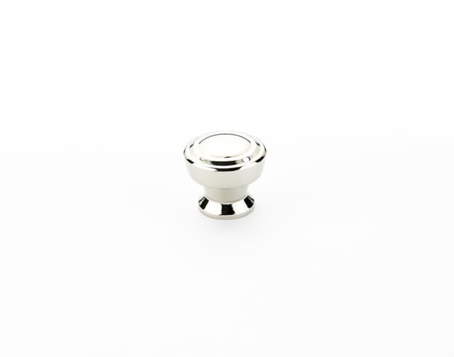 Schaub Menlo Park Stepped Round Knob, 1-1/4", Polished Nickel - 533-PN
