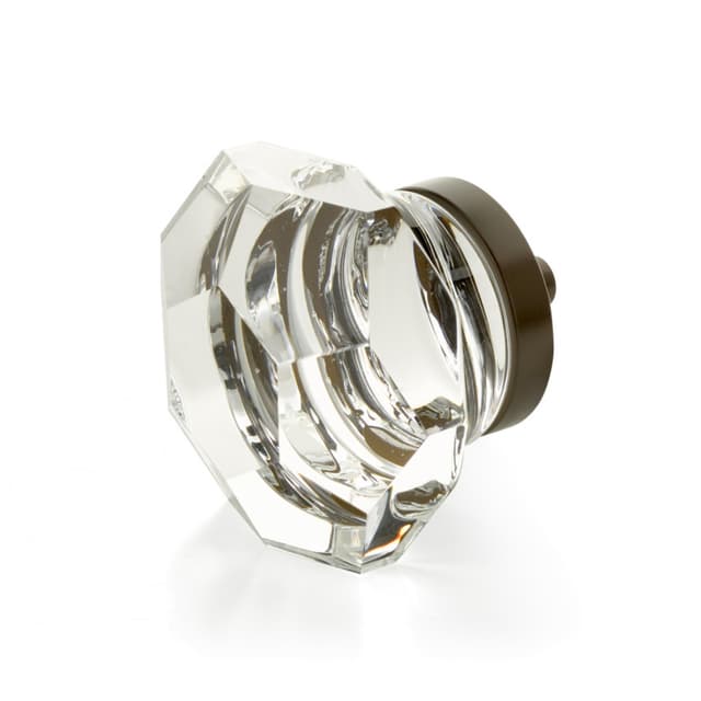 Schaub City Lights Faceted Dome glass Knob, 1-3/4", Oil Rubbed Bronze - 54-10B