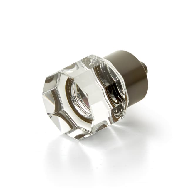 Schaub City Lights Round Multi-Sided Glass Knob, 1-1/8", Oil Rubbed Bronze - 55-10B