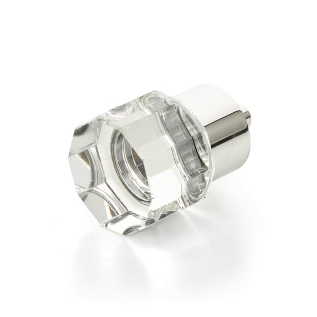 Schaub City Lights Round Multi-Sided Glass Knob, 1-1/8", Polished Chrome - 55-26